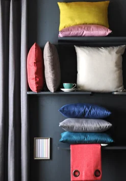 maxibazar Bea Coussin 50X50Cm Charbon- Rideaux Textures Et Coussins