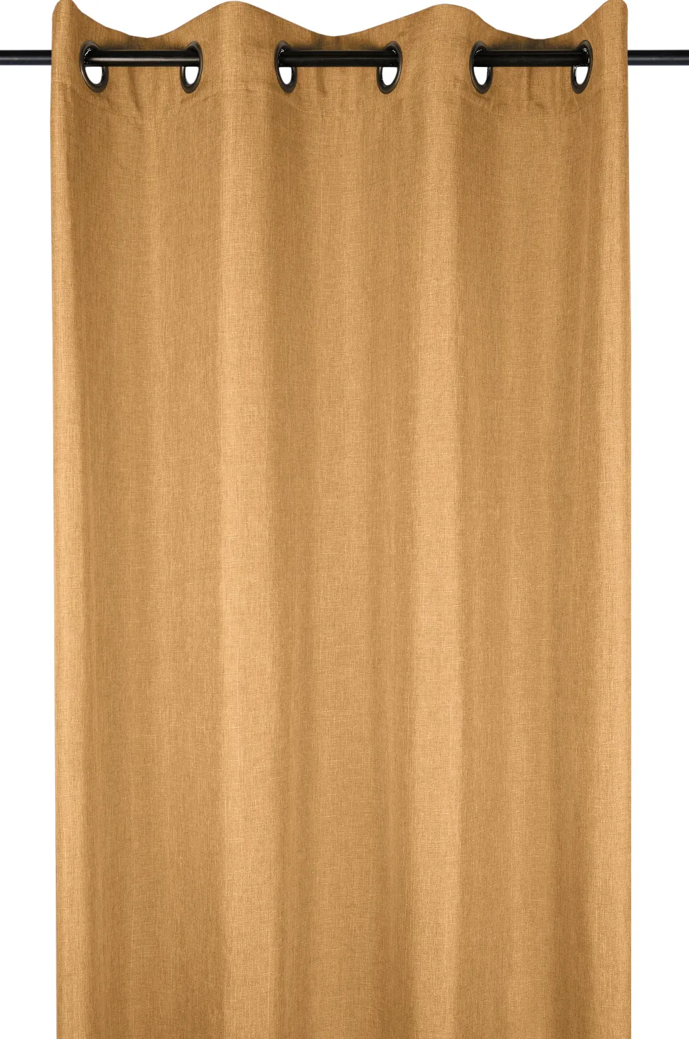 maxibazar Bea Rideau Oeillets 140X260Cm Camel- Rideaux Textures Et Coussins