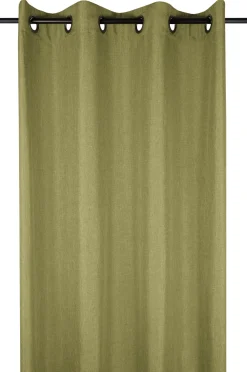 maxibazar Bea Rideau Oeillets 140X260Cm Kaki- Rideaux Textures Et Coussins