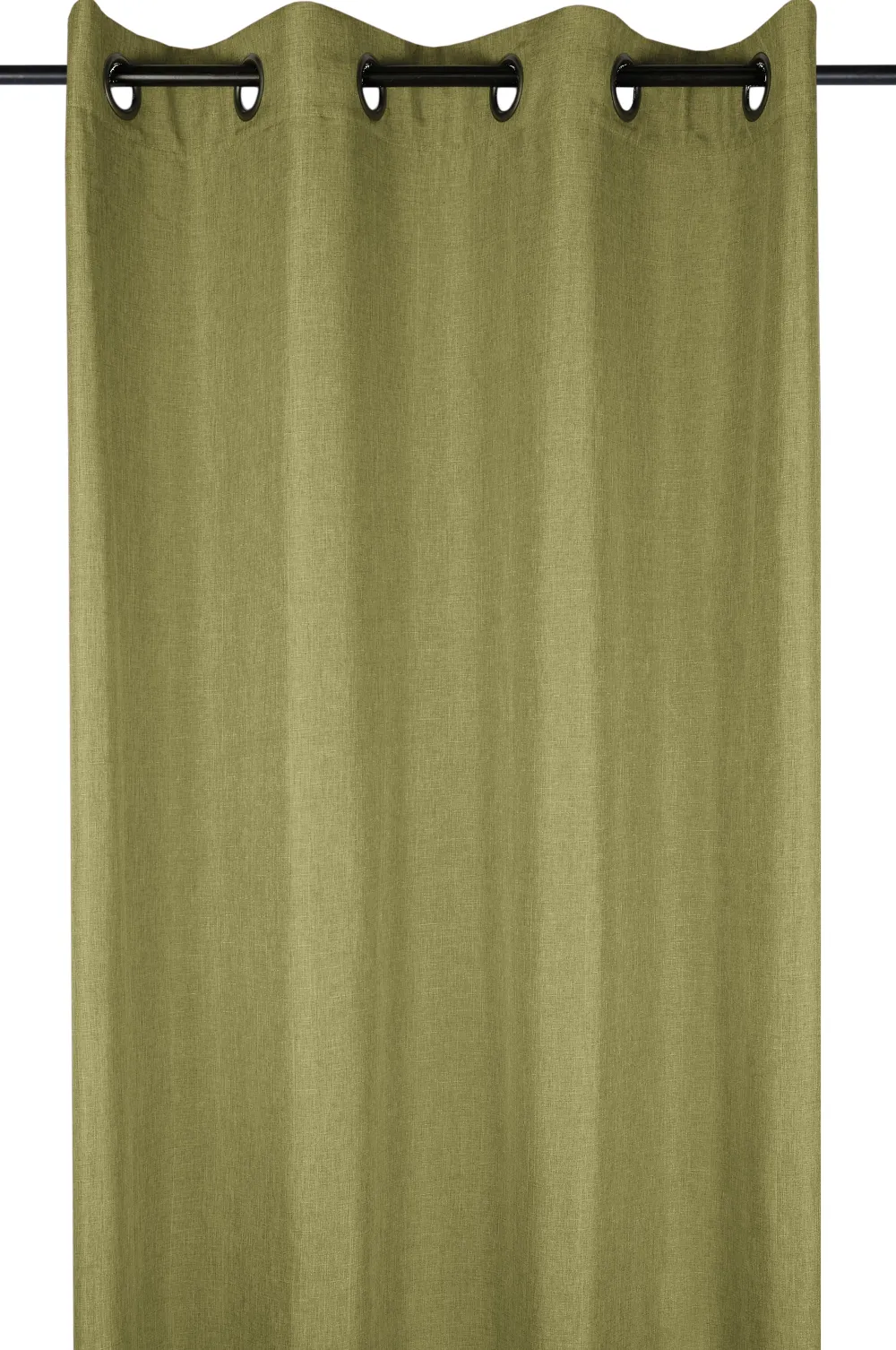 maxibazar Bea Rideau Oeillets 140X260Cm Kaki- Rideaux Textures Et Coussins