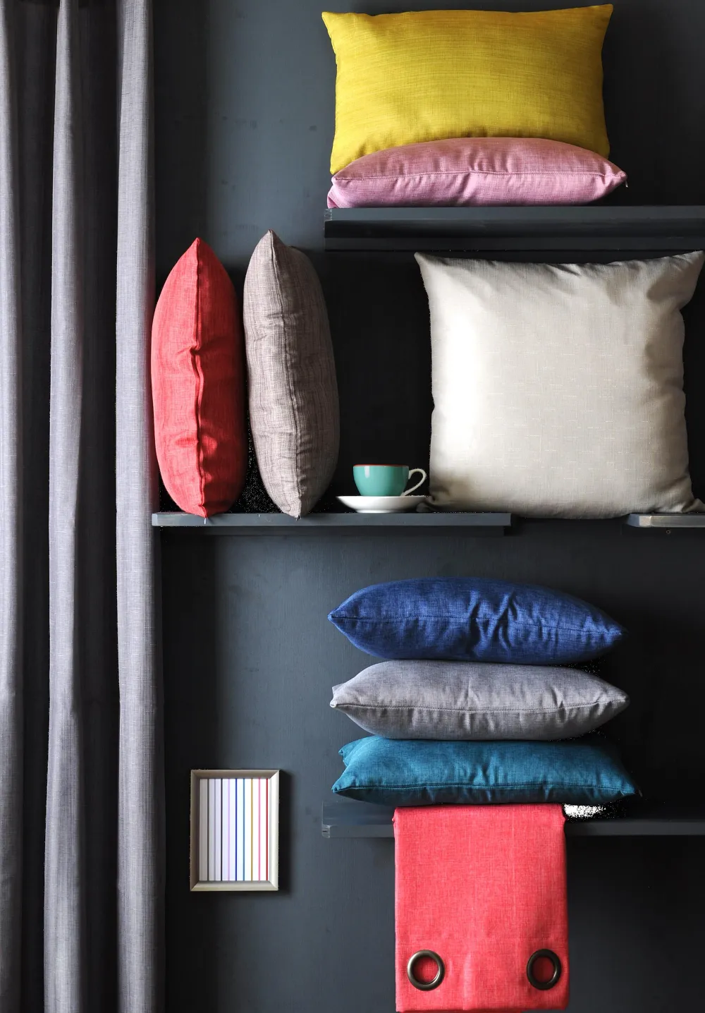 maxibazar Bea Rideau Oeillets 140X260Cm Parme- Rideaux Textures Et Coussins