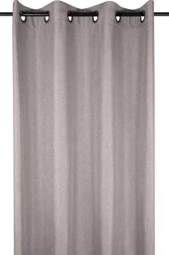 maxibazar Bea Rideau Oeillets 140X260Cm Taupe- Rideaux Textures Et Coussins