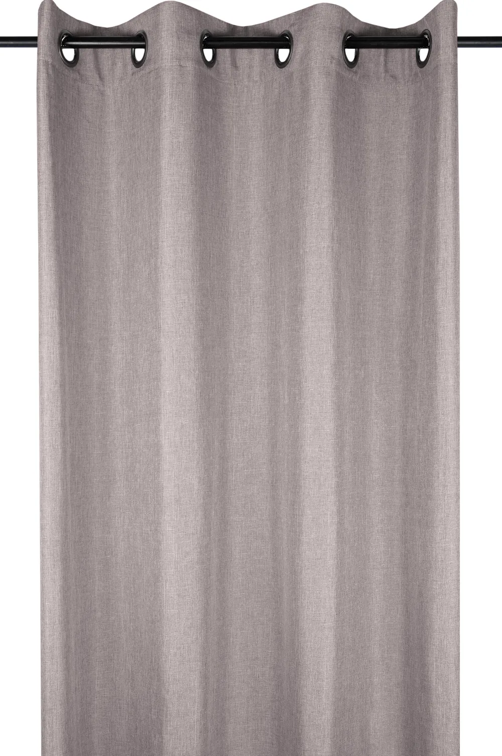 maxibazar Bea Rideau Oeillets 140X260Cm Taupe- Rideaux Textures Et Coussins
