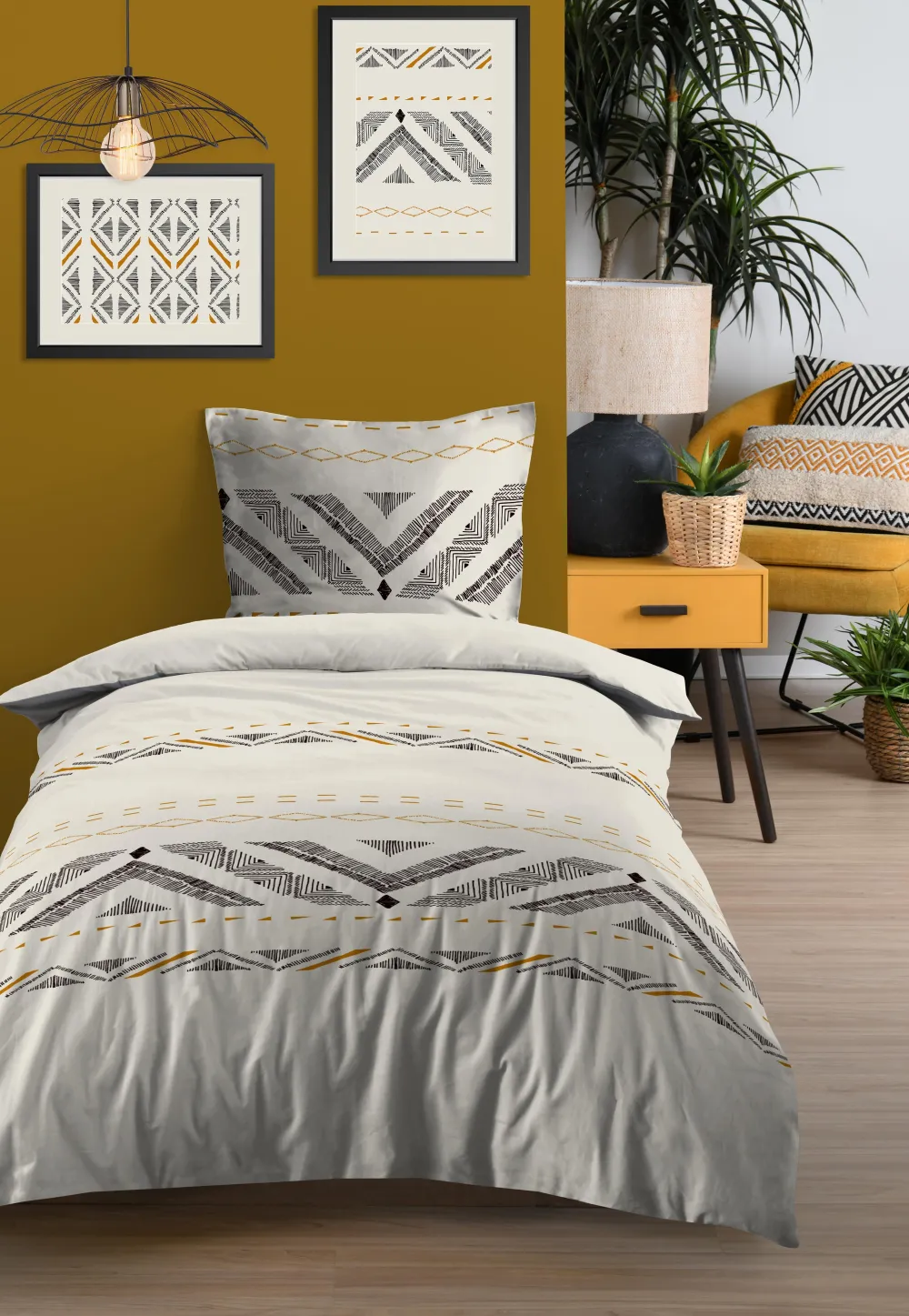 maxibazar Beloha Housse Couette 140X200Cm Et 2 Taies 63X63Cm 57 Fils- Housses De Couette