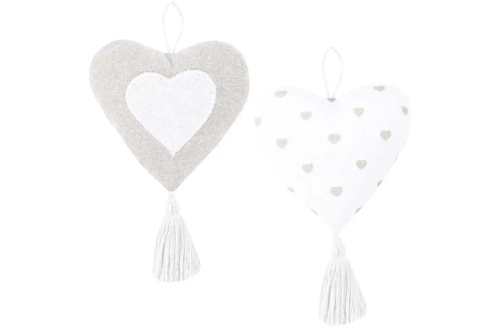 maxibazar Berenice Coeur A Suspendre 10Cm Naturel- Objets Decoratifs Muraux