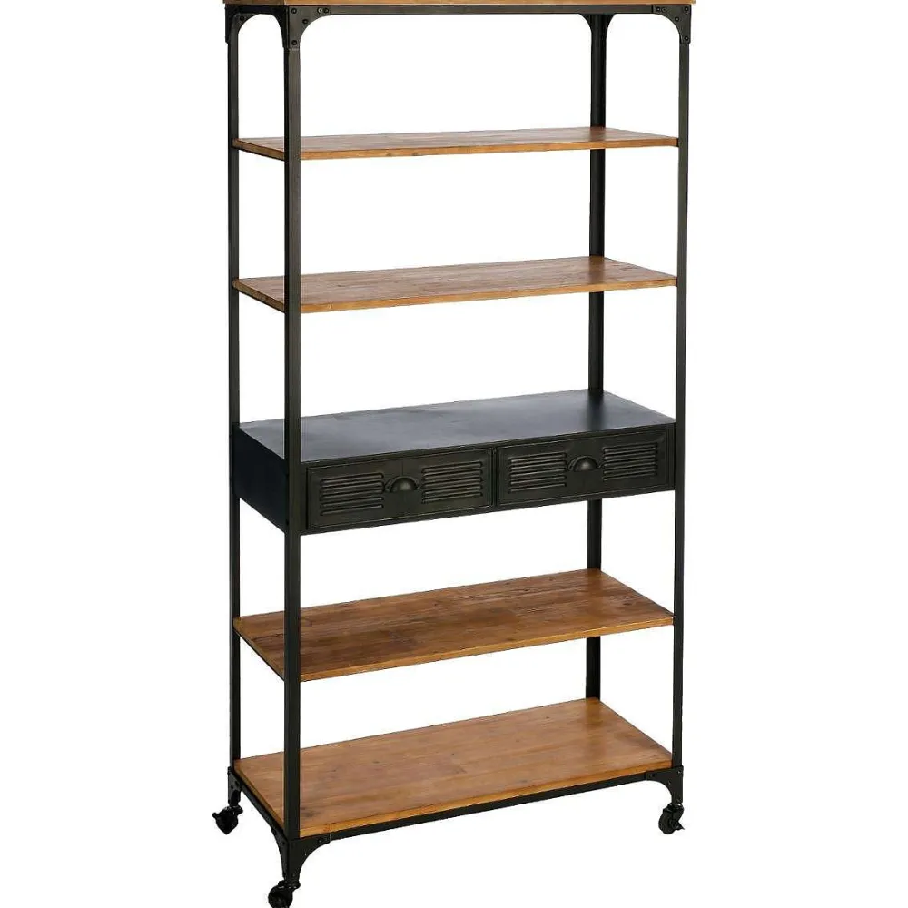 Atmosphera Étagères>Bibliotheque 4 Étagères 2 Tiroirs Cierna