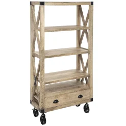 Atmosphera Étagères></noscript>Bibliotheque 1 Tiroir Silas