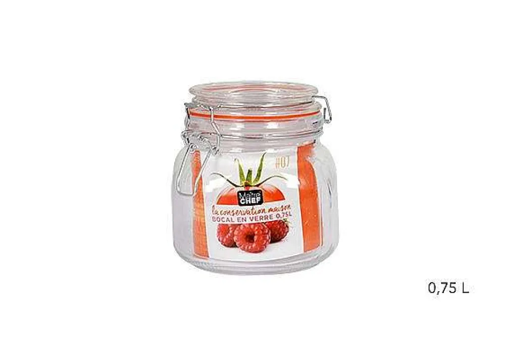 Conservation|* Bocal Hermetique Clip Metal 0.75L