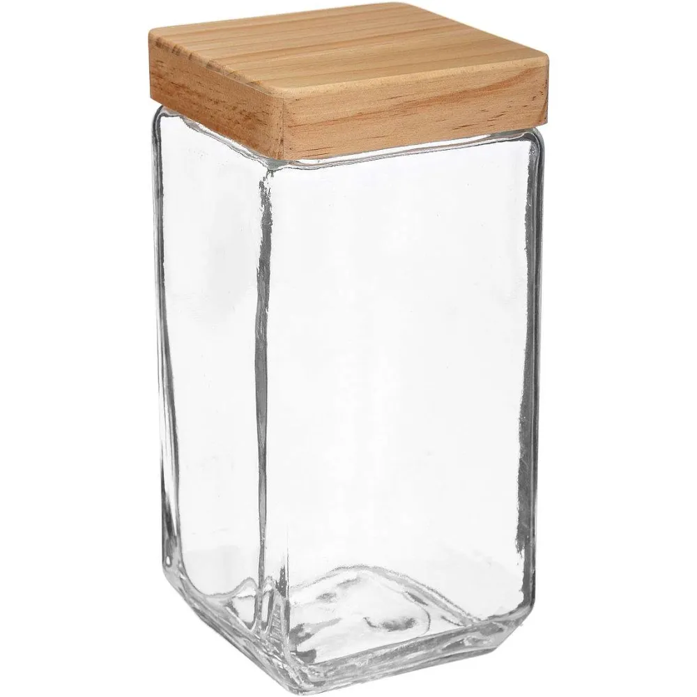 Conservation|Five Bocal Verre Carre Et Pin 2L