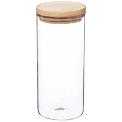 Conservation|Five Bocal Verre Et Bois Hermetique 1.3L