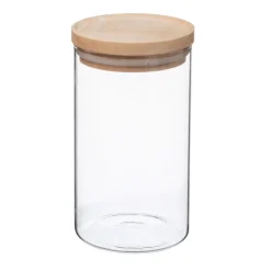 Conservation|Five Bocal Verre Et Bois Hermetique 1L