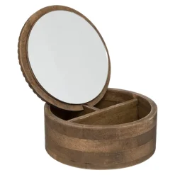 maxibazar Boite A Bijoux Bois Alicante Marron- Objets De Decoration