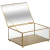 maxibazar Boite Bijoux Paillette Dore D.18X13X8Cm- Rangements A Bijoux