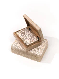 maxibazar Boite Bois Manguier Petit Modele- Objets De Decoration