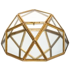 Atmosphera Boite Metal Verre Diamant Gypsy- Objets De Decoration