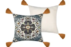 maxibazar Bombay Coussin 40X40Cm Bleu- Coussins Deco