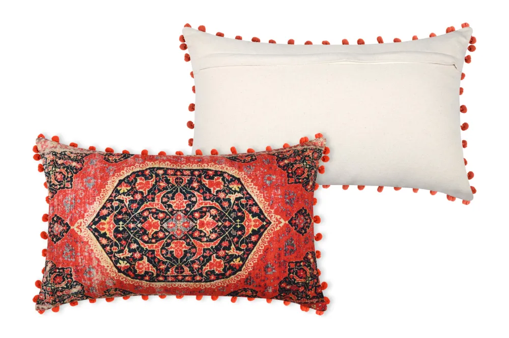 maxibazar Bombay Coussin 30X50Cm Rouge- Coussins Deco