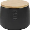 Accessoires De Salle De Bain|* Boîte A Coton Dolomite Ronde Bath Noir Bambou