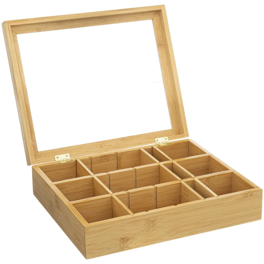 Petit-Déjeuner|Five Boîte A The 12 Compartiments Amovibles Bambou