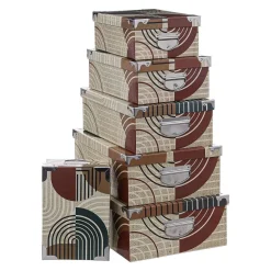 Boîte De Rangement|* Boîte Coins Metal Abstrait D.44X31X15Cm