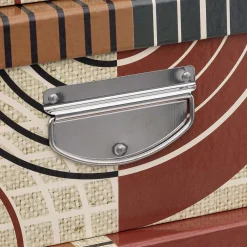 Boîte De Rangement|* Boîte Coins Metal Abstrait D.44X31X15Cm