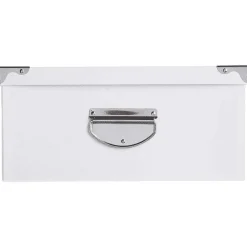Boîte De Rangement|* Boîte Coins Metal Blanc 36X24.5X12.5 Cm