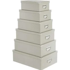 Boîte De Rangement|* Boîte Coins Metal Gris 28X19.5X10.8Cm