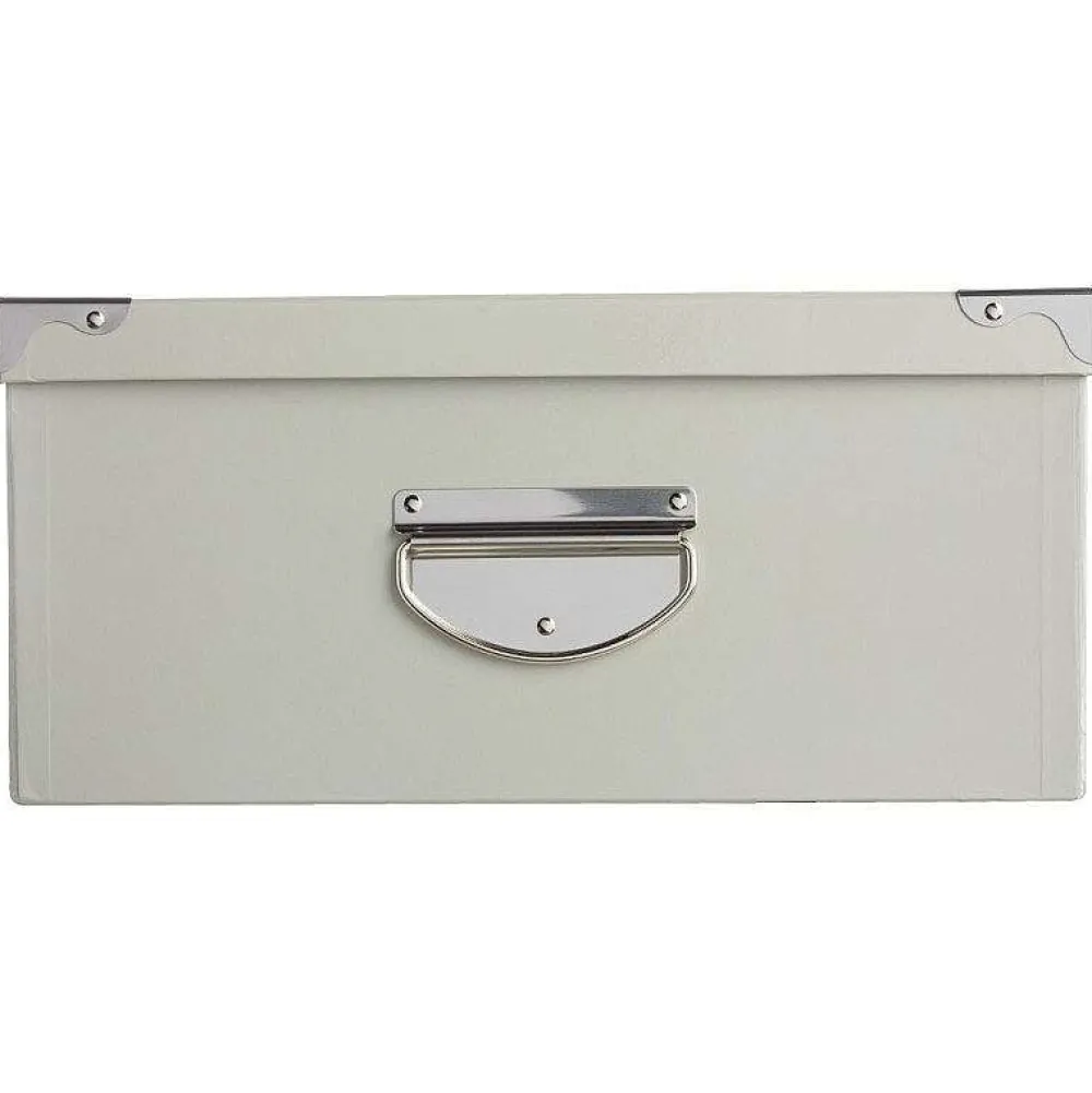 Boîte De Rangement|* Boîte Coins Metal Gris 28X19.5X10.8Cm