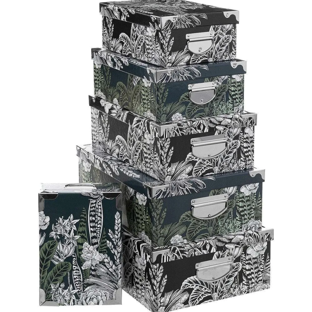 Boîte De Rangement|* Boîte Coins Metal Imprime Flora D.48X33.5X16Cm