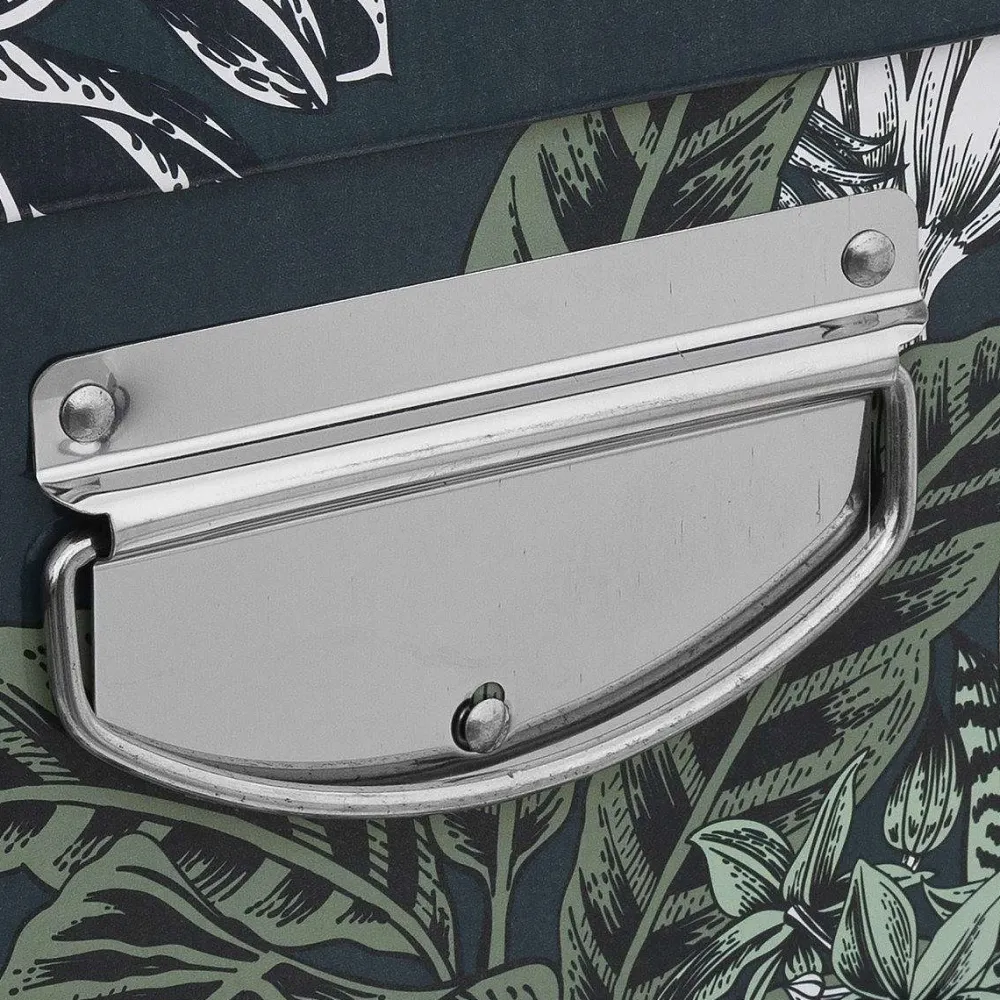 Boîte De Rangement|* Boîte Coins Metal Imprime Flora D.48X33.5X16Cm