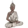 Atmosphera Bouddha Argent D.23X12X29.5Cm- Objets De Decoration