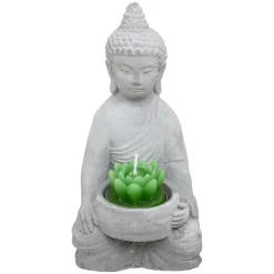 Atmosphera Bouddha Ciment H.15Cm- Objets De Decoration