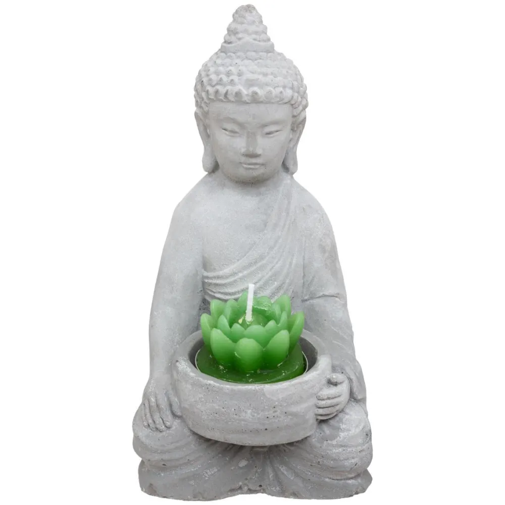 Atmosphera Bouddha Ciment H.15Cm- Objets De Decoration