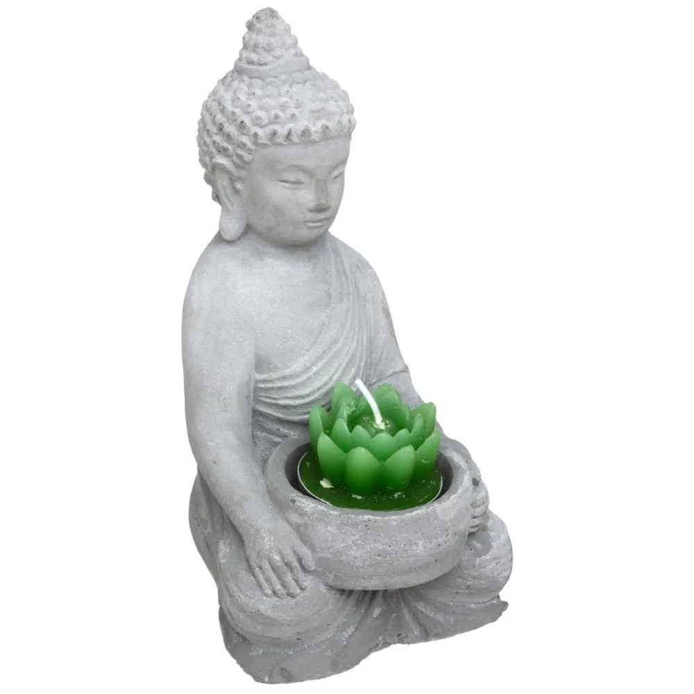 Atmosphera Bouddha Ciment H.15Cm- Objets De Decoration