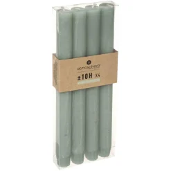 Atmosphera Bougie Baton X4 Rustic Eucalyptus H.24.5Cm- Bougies Non Parfumees Rustiques