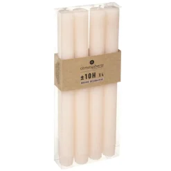 Atmosphera Bougie Baton X4 Rustic Rose H.24.5Cm- Bougies Non Parfumees Rustiques