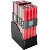 Atmosphera Bougie Baton X4 Rustic Rouge H.24.5Cm- Bougies Non Parfumees Rustiques