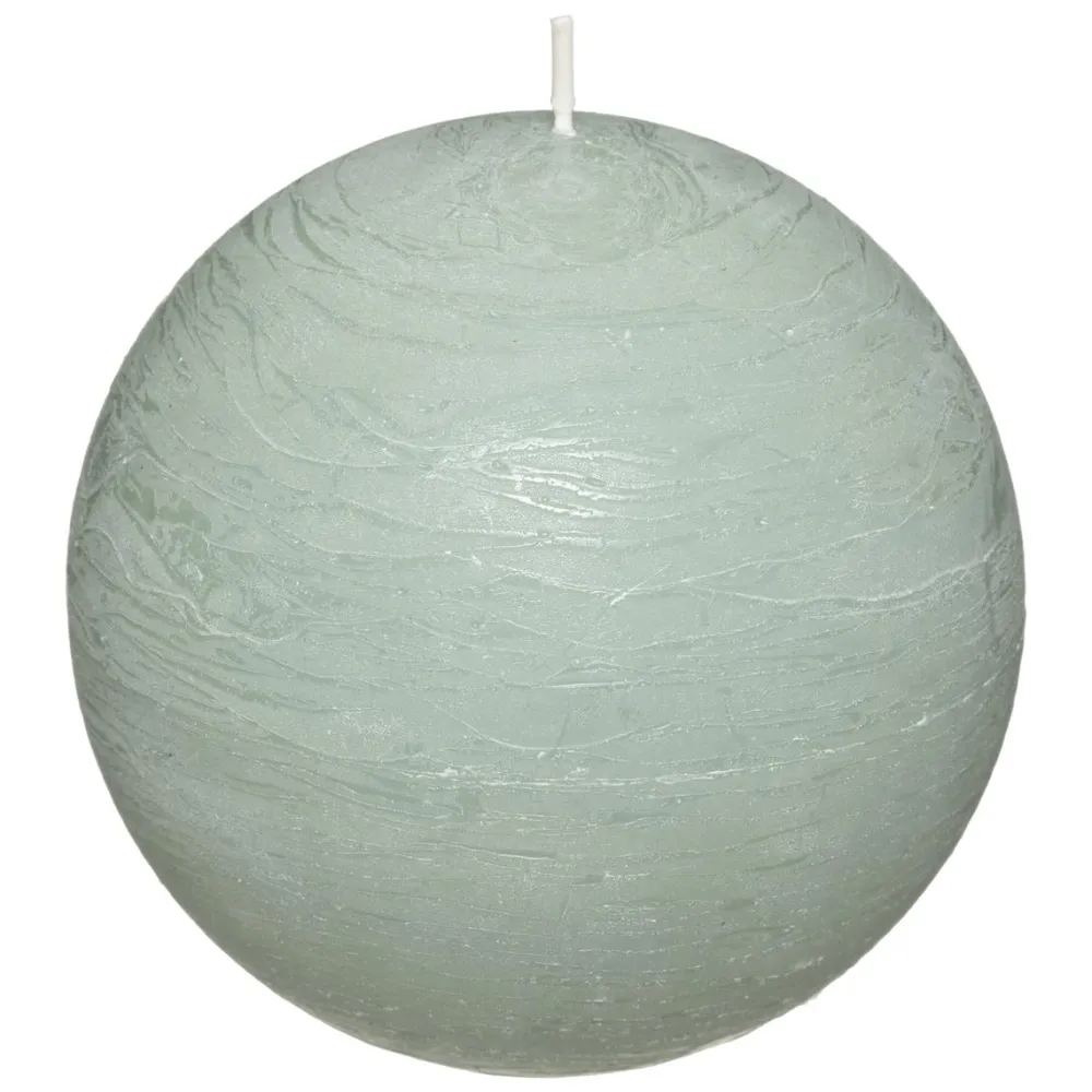 Atmosphera Bougie Boule Rustic Eucalyptus D.10Cm- Bougies Non Parfumees Rustiques