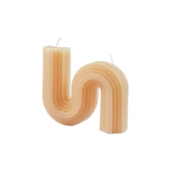 maxibazar Bougie Forme Vague 9.5X2.2X8Cm Semoule- Bougies Et Diffuseurs Deco