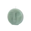 maxibazar Bougie Forme Visage 9X2.5X9Cm Celadon- Bougies Et Diffuseurs Deco