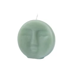 maxibazar Bougie Forme Visage 9X2.5X9Cm Celadon- Bougies Et Diffuseurs Deco
