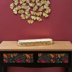 maxibazar Bougie Parfumee Ceramique Or Du Temps 6 Meches- Bougies Et Diffuseurs Deco