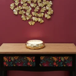 maxibazar Bougie Parfumee Ceramique Or Du Temps 7 Meches- Bougies, Senteurs Et Accessoires