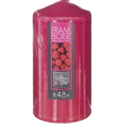 Atmosphera Bougie Parfumee Ronde 395G Framboise 7X14Cm- Bougies Parfumees Nina