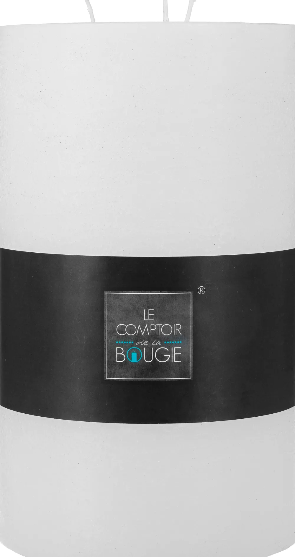 Atmosphera Bougie Ronde Rustic Blanc 14X23Cm- Bougies Non Parfumees Rustiques