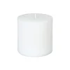 Atmosphera Bougie Ronde Rustic Blanc 10X10Cm- Bougies Non Parfumees Rustiques