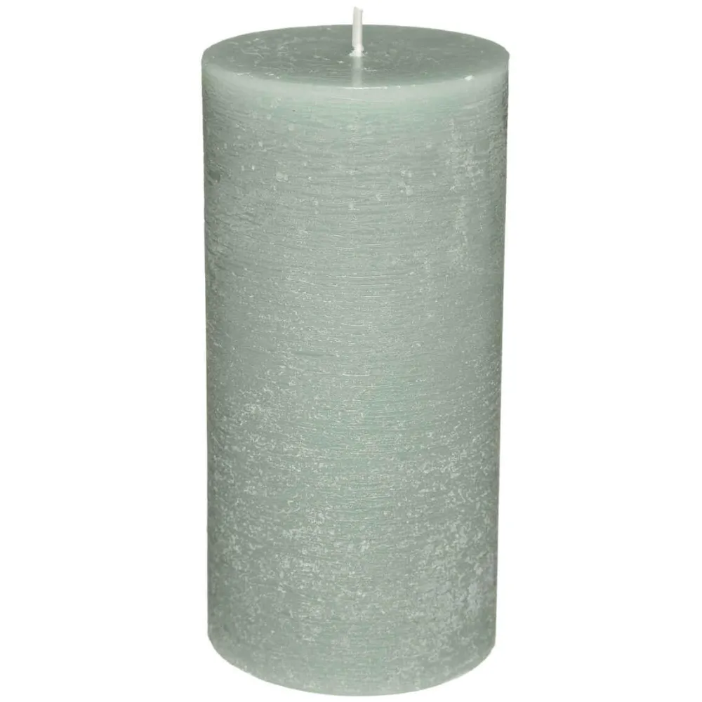Atmosphera Bougie Ronde Rustic Eucalyptus 6.8X14Cm- Bougies Non Parfumees Rustiques