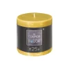 Atmosphera Bougie Ronde Rustic Jaune 6.7X7Cm- Bougies Non Parfumees Rustiques