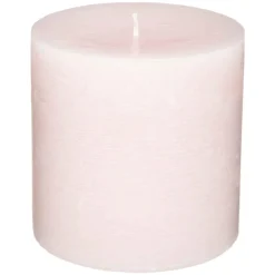 Atmosphera Bougie Ronde Rustic Rose 10X10Cm- Bougies Non Parfumees Rustiques