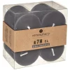 Atmosphera Bougie Votive Rustic X4 Gris- Bougies Non Parfumees Rustiques